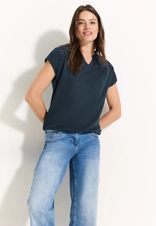 CECIL T-shirt ajouré 