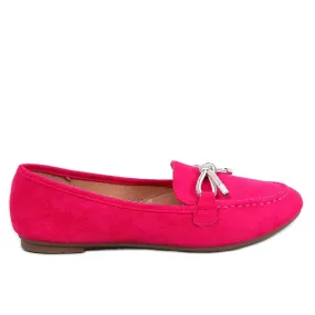 Marsoin Mocassins en daim fuchsia rose